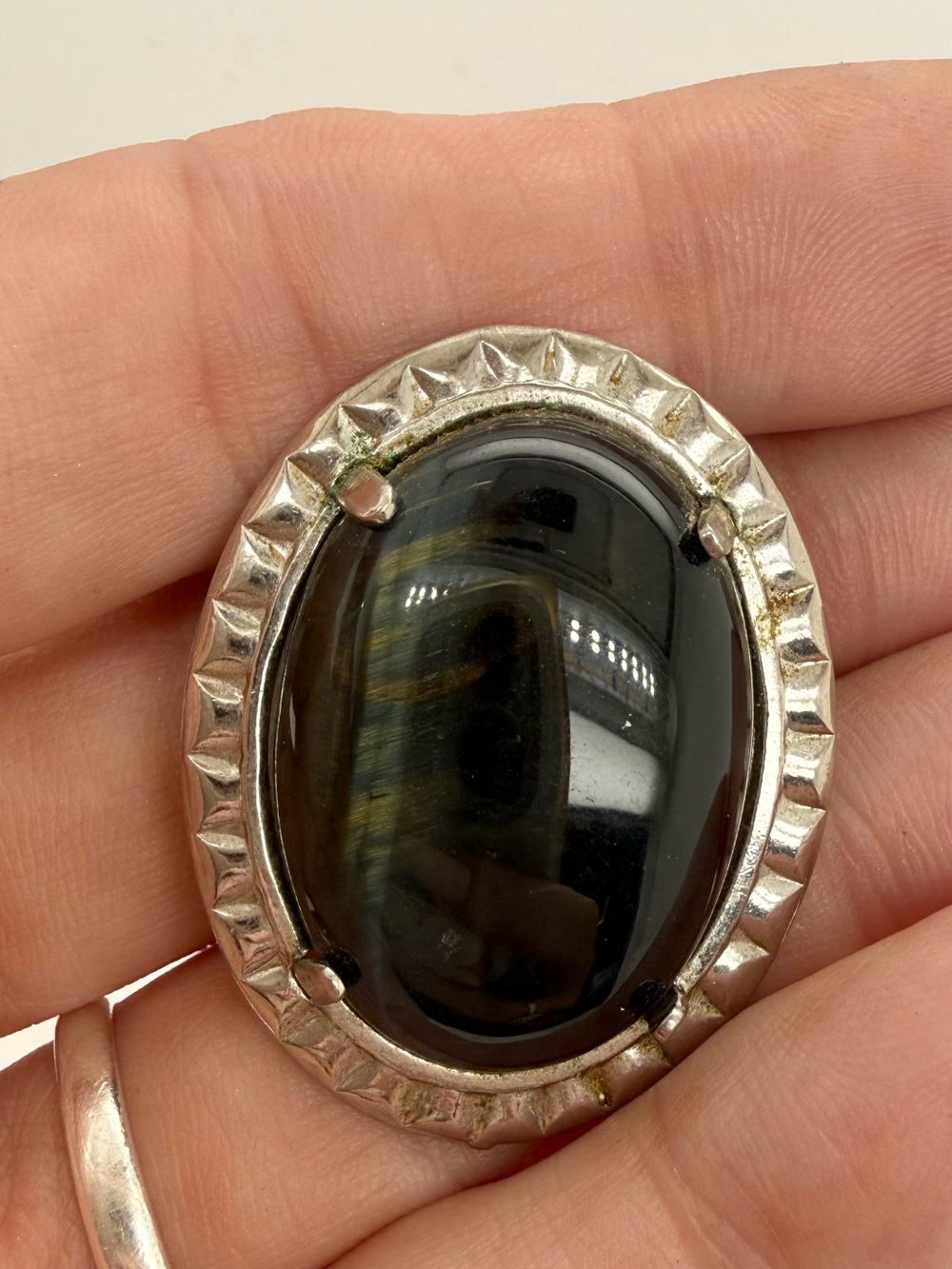 Western Cowboy Oval Labradorite Genuine Stone Bolo Tie Rodeo NFR 1.5x1.25 in